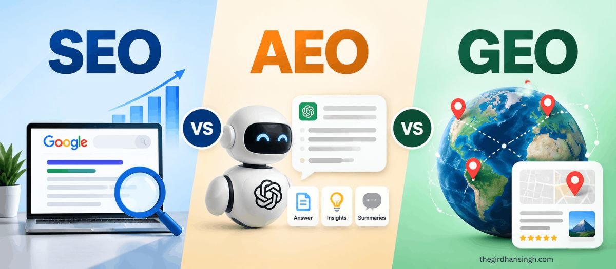 SEO vs AEO vs GEO